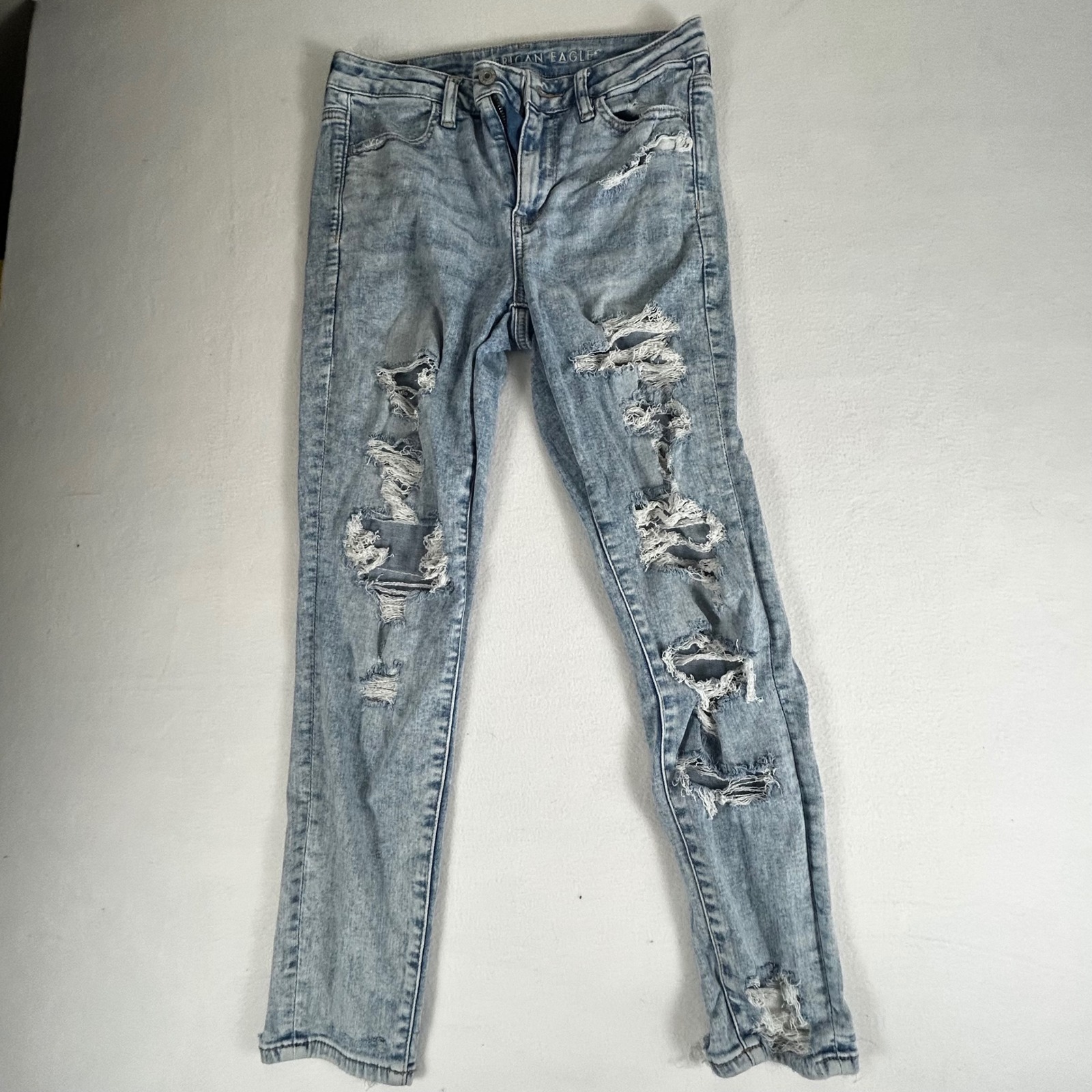 American Eagle Outfitters Womens Size 4 Short Super Stretch Jegging Jeans Ripped